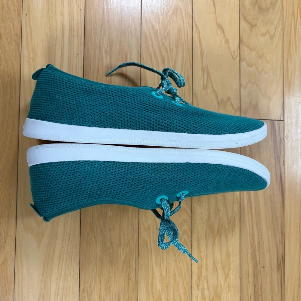 Allbirds Tree Skippers Mens Sz 14 Teal Boat Shoes Low Top Sneakers